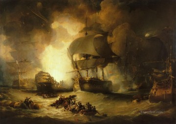 Landscapes Painting - The Battle of the Nile Naval Battles